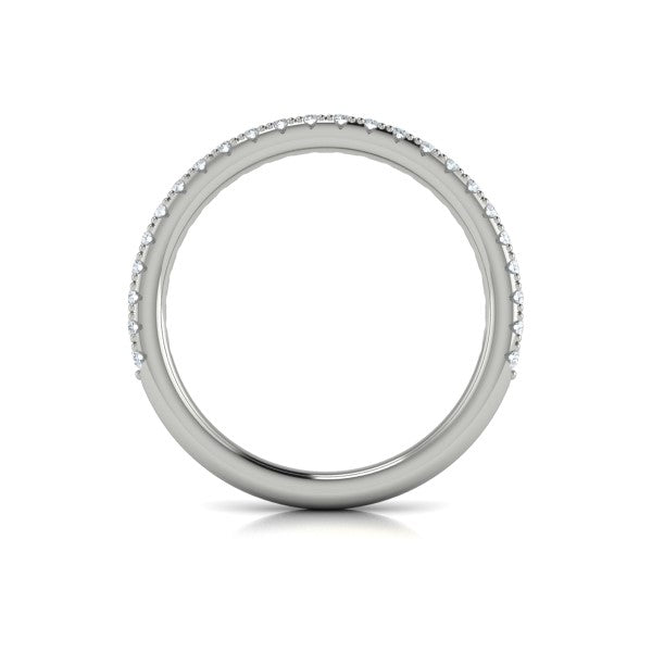 Matching Bands Wedding Band in 14K White Gold by Vlora Bridal
