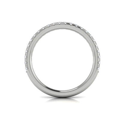Matching Bands Wedding Band in 14K White Gold by Vlora Bridal