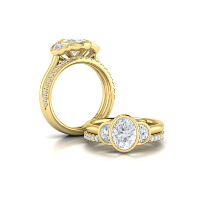 Matching Band for the  Embrace Three-Stone Engagement Ring