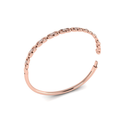 Alternating Diamond Bangle Bracelet