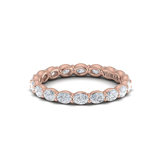 Graceful Oval Eternity Band