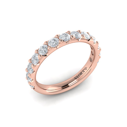 Round Diamond Prong Set Band