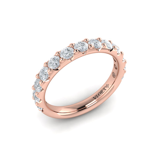 Round Diamond Prong Set Band