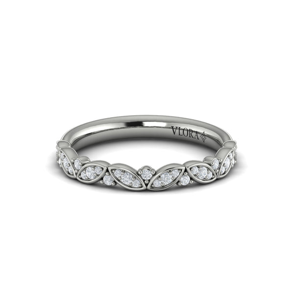 Stackables Wedding Band in Platinum by Vlora Bridal
