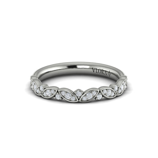 Stackables Wedding Band in Platinum by Vlora Bridal