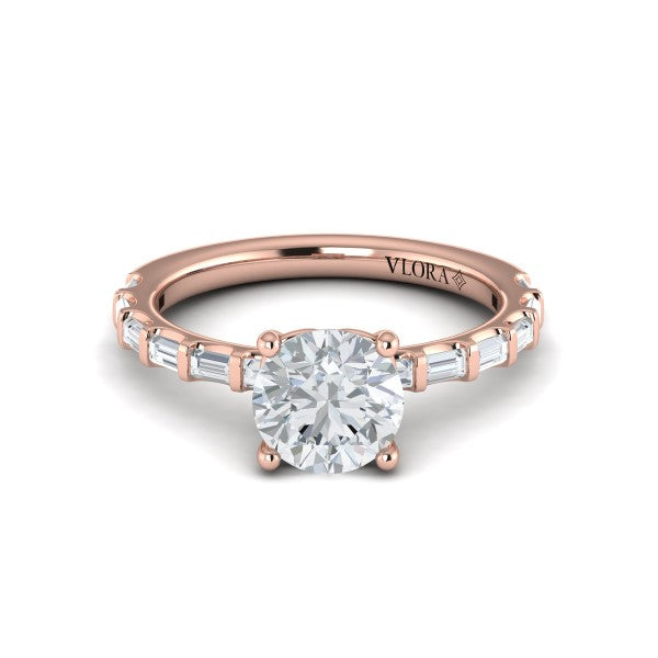 Shining Baguette Band Engagement Ring