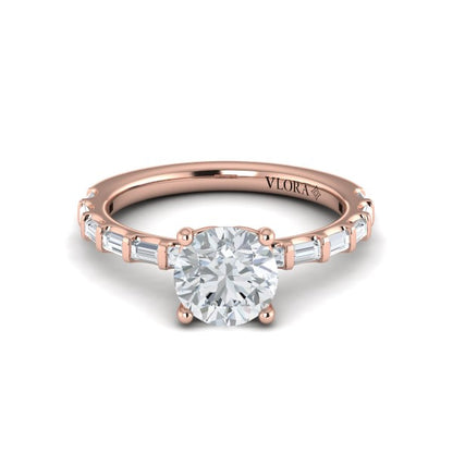 Shining Baguette Band Engagement Ring