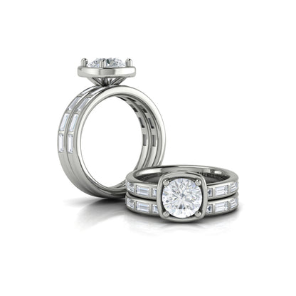 Matching Bands Wedding Band in Platinum by Vlora Bridal