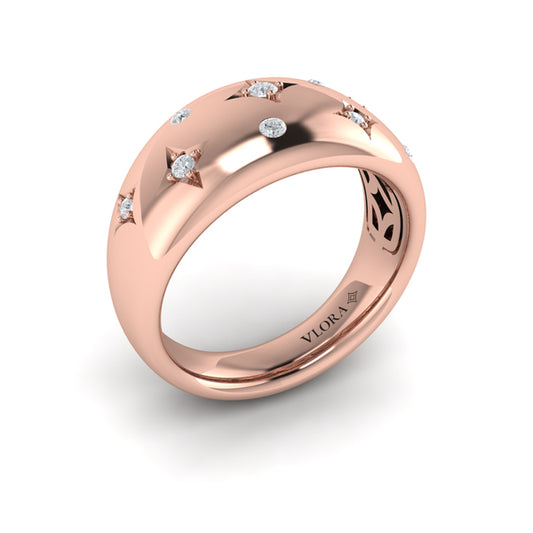 Diamond Vlora Star Dome Ring