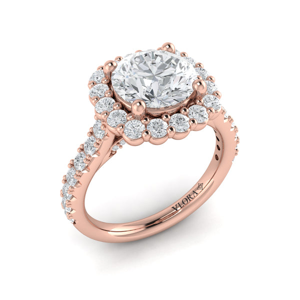 Bloom Halo Round Engagement Ring