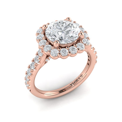 Bloom Halo Round Engagement Ring