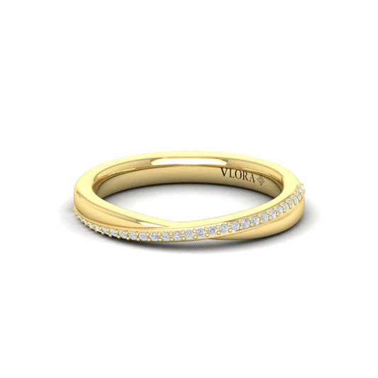 Slim Crossed Stackable Band