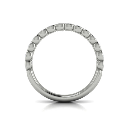 Matching Band for Round Diamond Engagement Ring with Bezel-Set Diamond Band