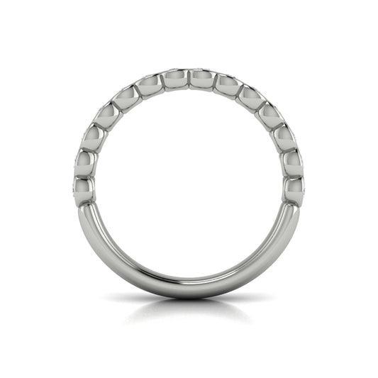 Matching Band for Round Diamond Engagement Ring with Bezel-Set Diamond Band