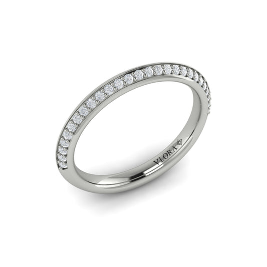 Contoured Pavé Diamond Band