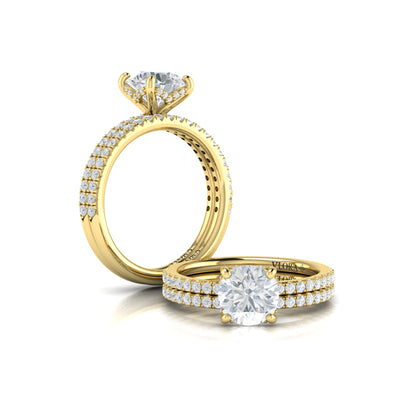 Matching Bands Wedding Band in 14K Yellow Gold by Vlora Bridal