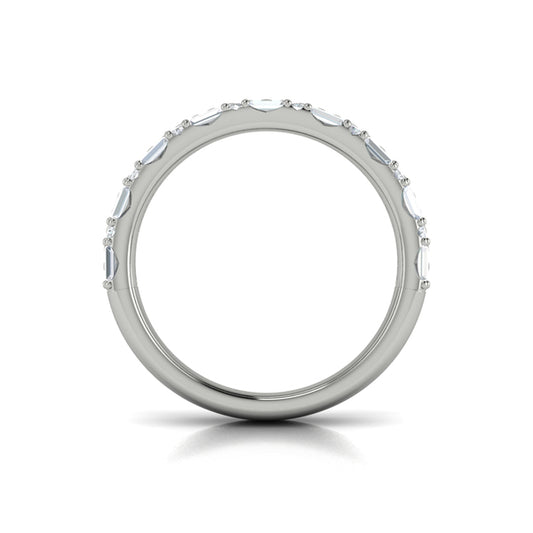 Diamond Baguette Textured Band