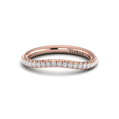 Matching band for Marquise Bezel Diamond Accent Ring