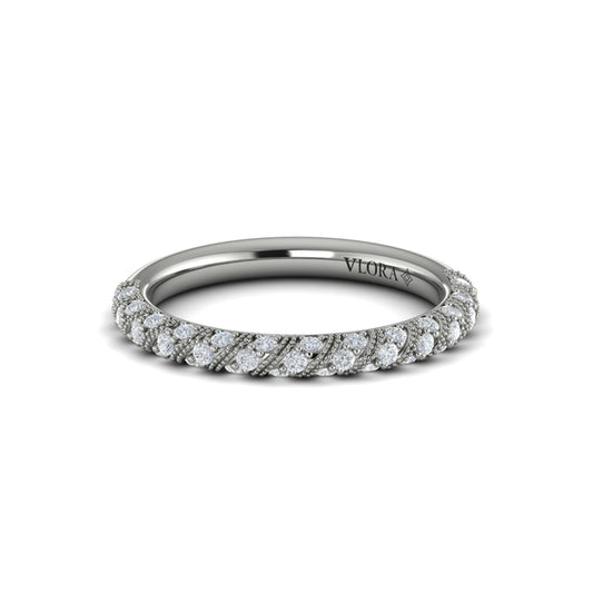 Stackables Wedding Band in Platinum by Vlora Bridal