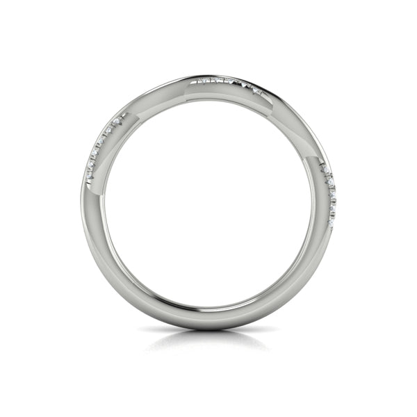 Twisted Pavé Diamond Band