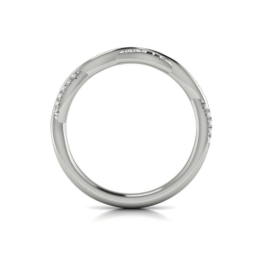 Twisted Pavé Diamond Band