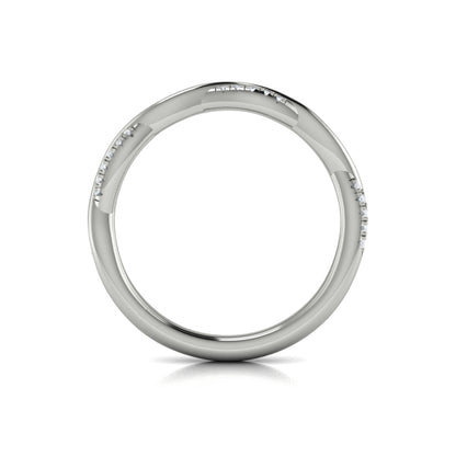 Twisted Pavé Diamond Band