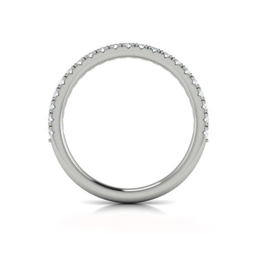 Matching Bands Wedding Band in 14K White Gold by Vlora Bridal