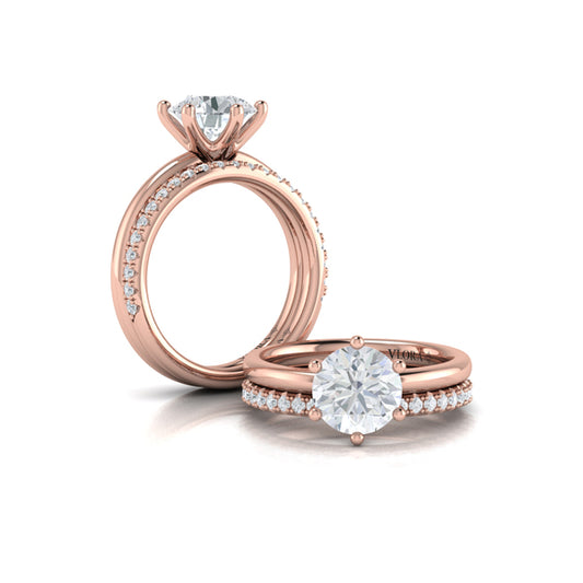 Matching Band for Elevated Brilliance Solitaire Engagement Ring