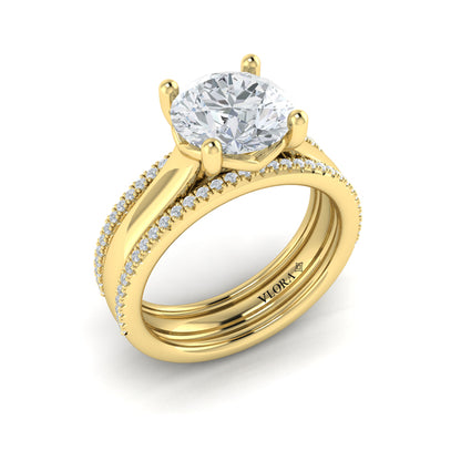 Triple Band Engagement Ring