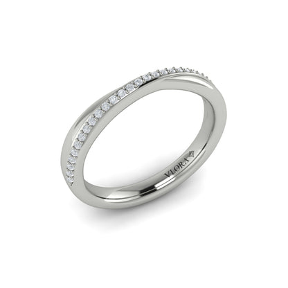 Slim Crossed Stackable Band