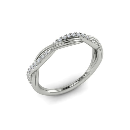 Stackable Bands Wedding Band in Platinum by Vlora Bridal