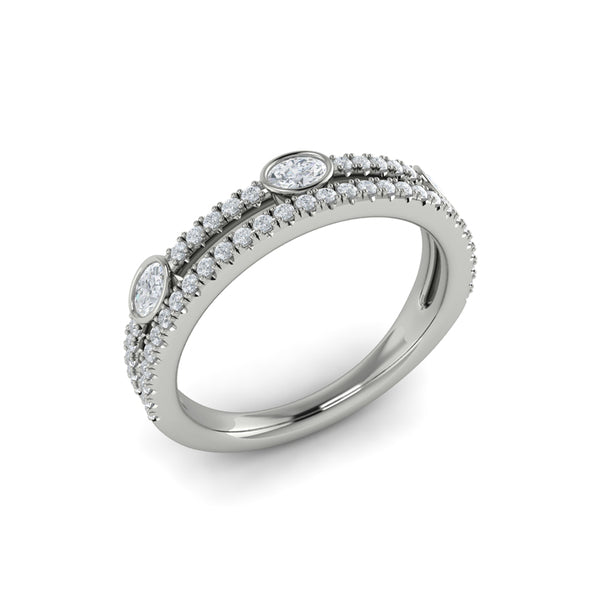 Stackable Bands Wedding Band in Platinum by Vlora Bridal
