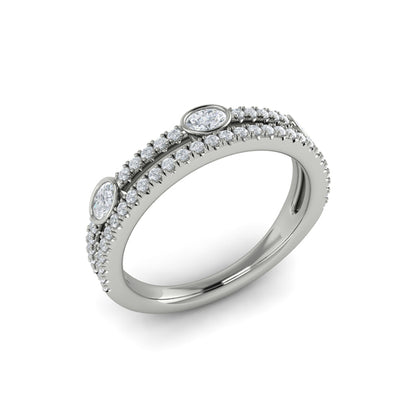 Stackable Bands Wedding Band in Platinum by Vlora Bridal