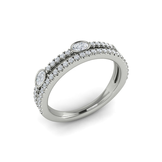 Stackable Bands Wedding Band in Platinum by Vlora Bridal