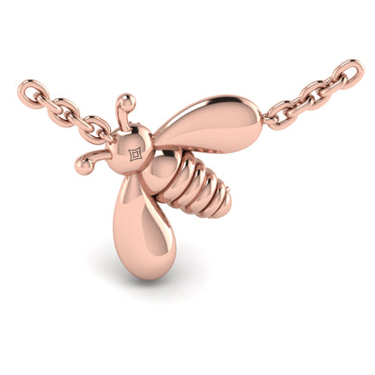 Bee Diamond Pavé Pendant Necklace