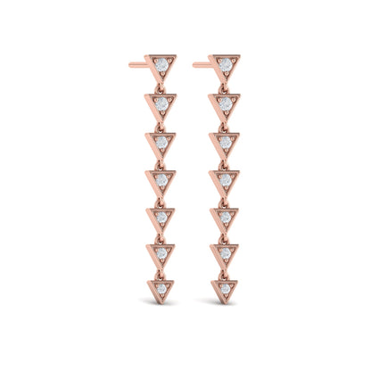 Diamond Trinity Drop Statement Earrings