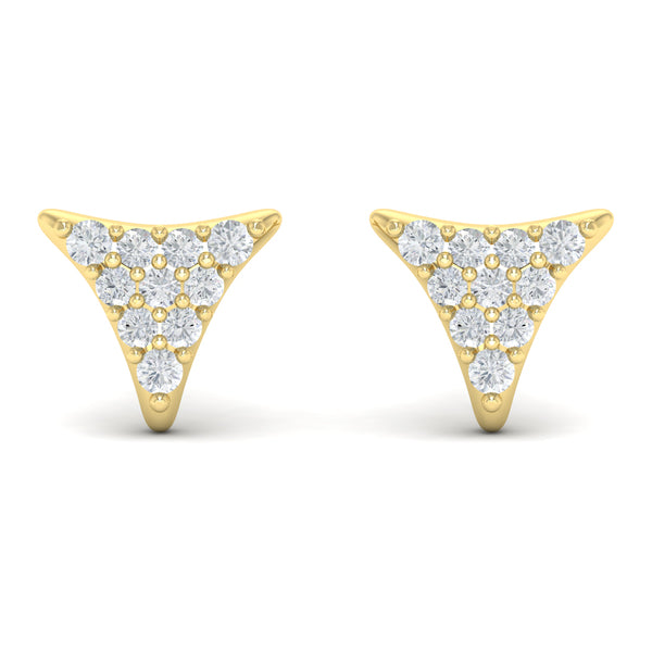 Diamond Trinity Stud Earrings