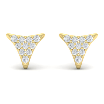 Diamond Trinity Stud Earrings