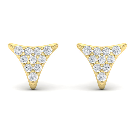 Diamond Trinity Stud Earrings