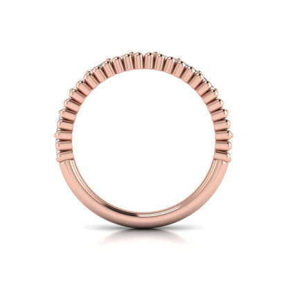 Baguette Diamond Beaded Edge Band