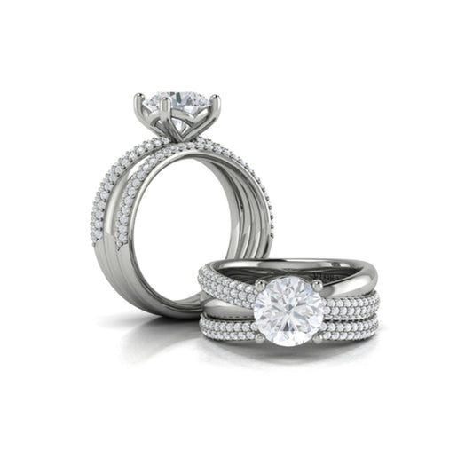 Matching Bands Wedding Band in Platinum by Vlora Bridal