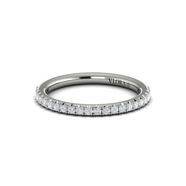 Matching Bands Wedding Band in 14K White Gold by Vlora Bridal