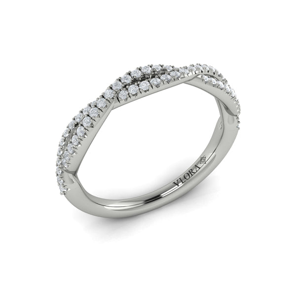 Matching Band for Entwined Pear Halo Engagement Ring