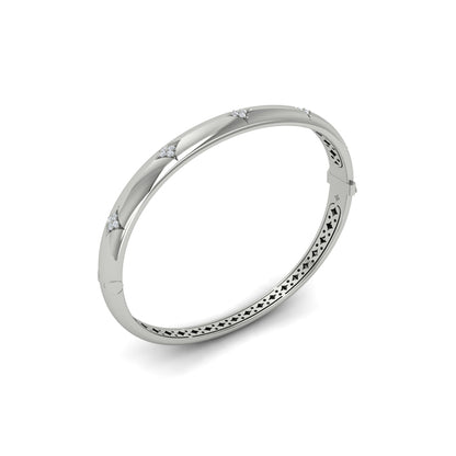 Diamond Vlora Star Hinged Bangle