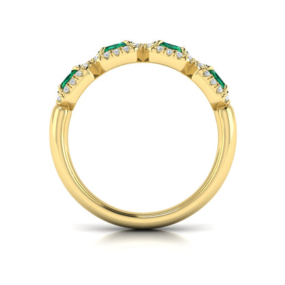 Diamond and Emerald Statement Ring