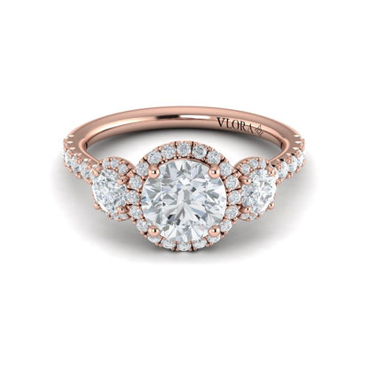 Triple Halo Round Engagement Ring