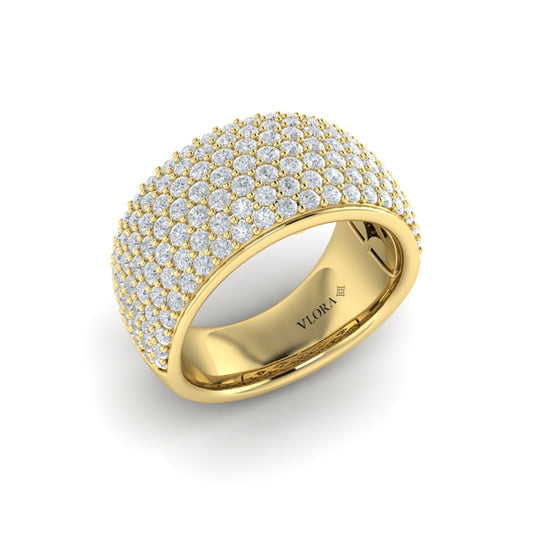 Diamond Multi-Row Statement Ring