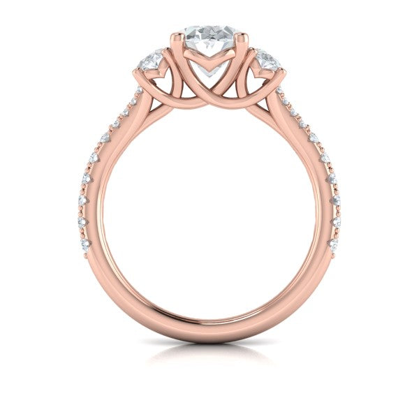 Embrace Oval Trilogy Engagement Ring