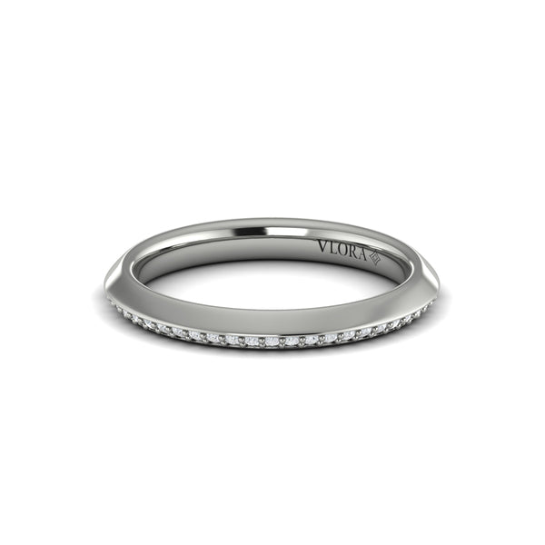 Contoured Pavé Diamond Band