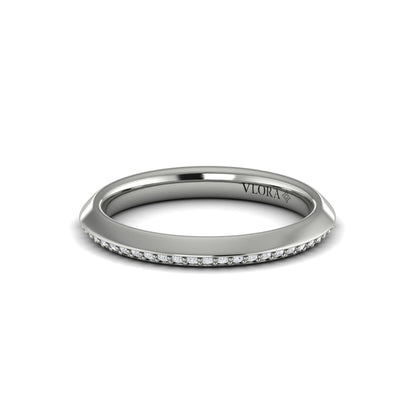 Contoured Pavé Diamond Band